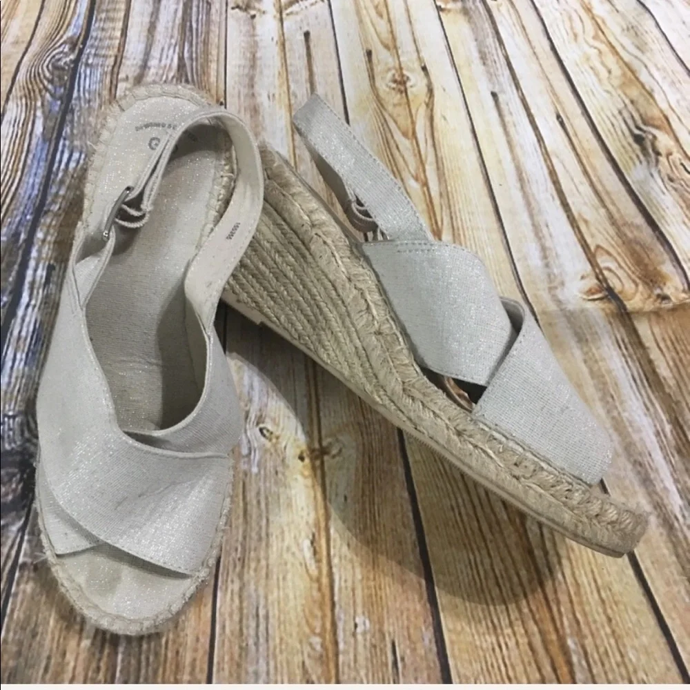 Gap Slip on Peep Toe 3” Espadrilles Sandals